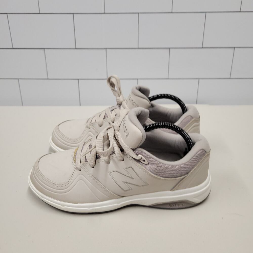 New Balance 813 Women's Size 9 Beige Gray Walking Shoes Rollbar Comfort Sneakers